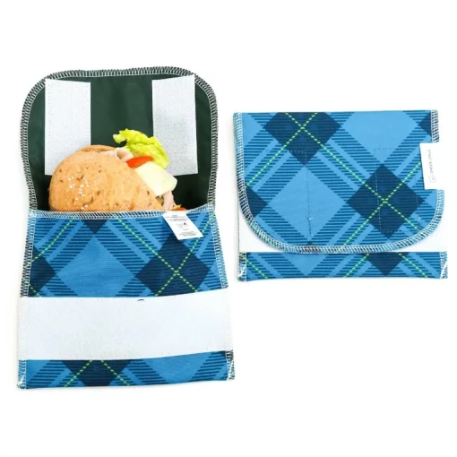 Svačinová kapsa houska Modrá kostka